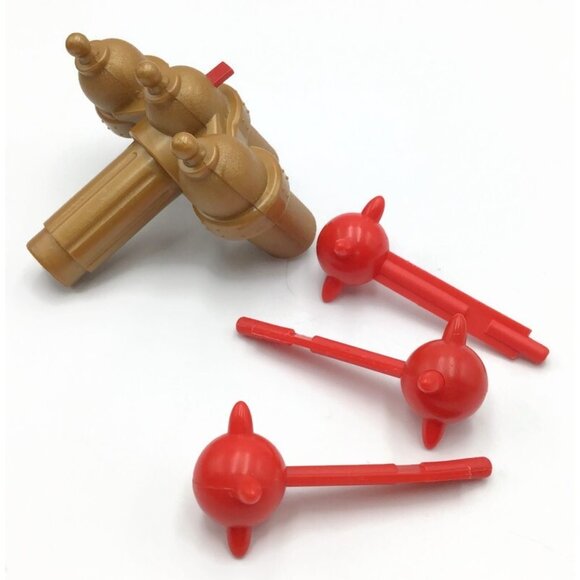 Imaginext Pirate Raider Ship Triple & Gold Wheel Cannons + 4 Cannonball Missiles - Picture 6 of 6